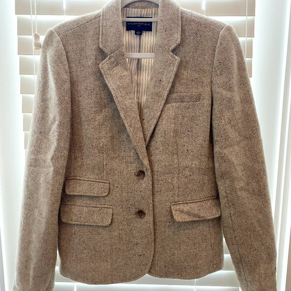 Multi-color Tweed Blazer - Banana Republic